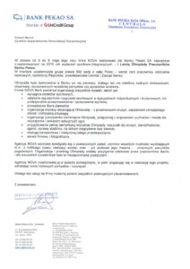 list referencyjny od Banku PEKAO