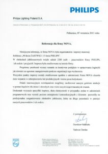 list referencyjny od PHILIPS