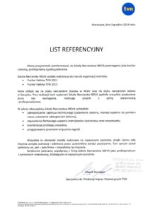 list referencyjny od TVN Fakty